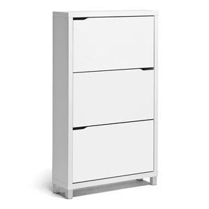 simms shoe cabinet in white