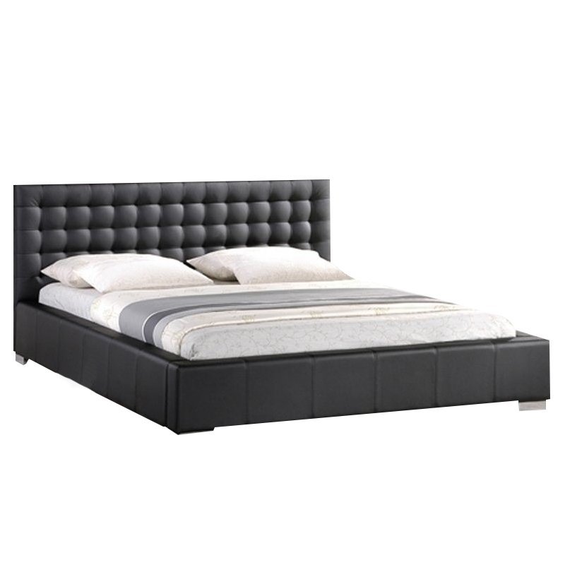 Madison Tufted Queen Platform Bed in Black