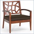 Jennifer Fabric Lounge Arm Chair in Brown
