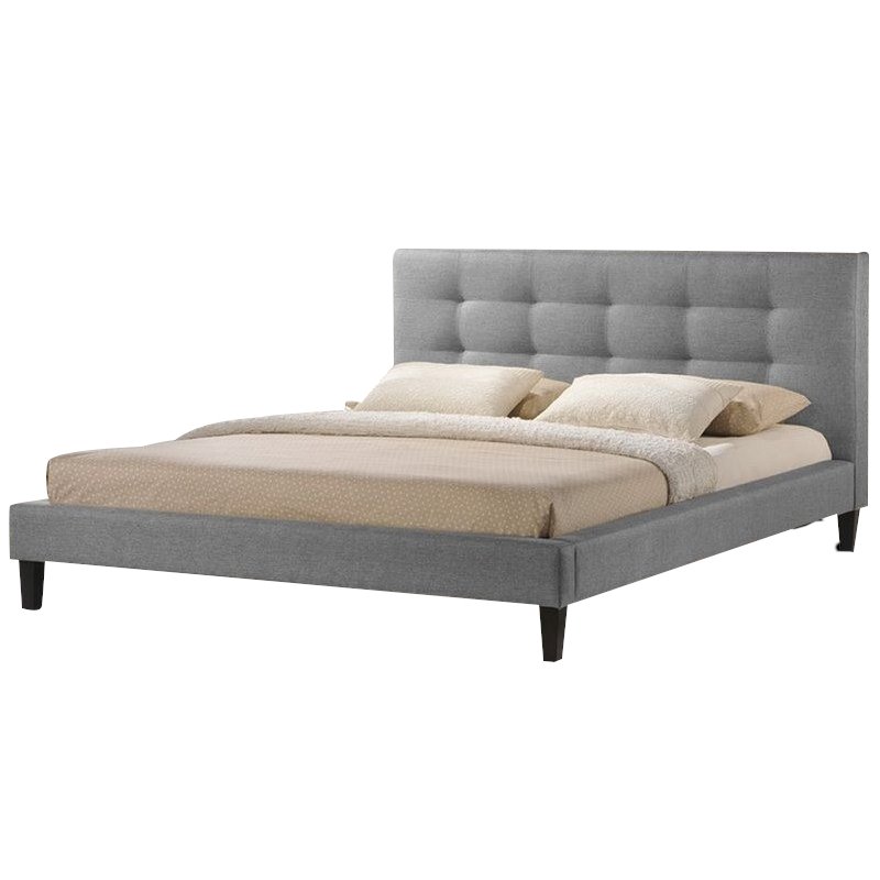 Quincy King Platform Bed in Grey