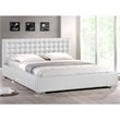 Madison Tufted Queen Platform Bed in White