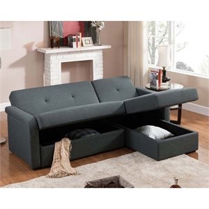 Leicestershire Fabric Sectional Sofa in Gray