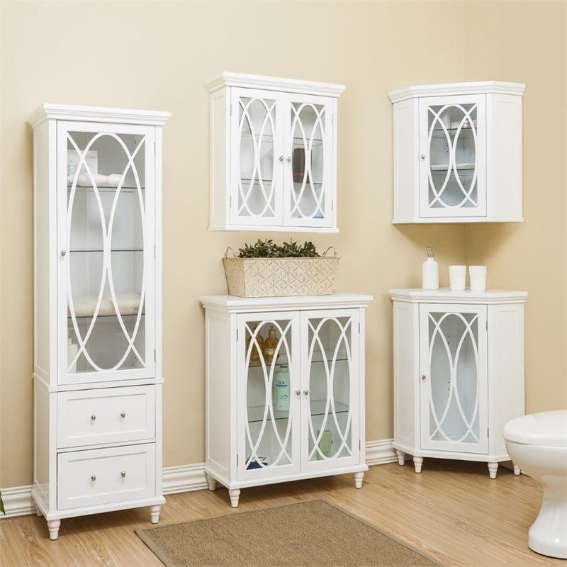 Elegant Home Fashions Florence 2 Door Medicine Cabinet In White ELG 637   1660901 16 L 