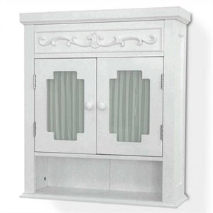 Elegant Home Fashions Lisbon 2-Door Wall Cabinet in White