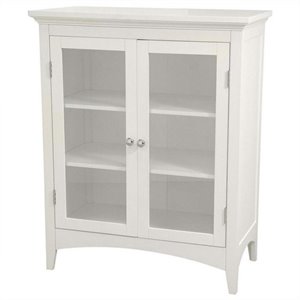 elegant home fashions madison 2-door floor cabinet in white