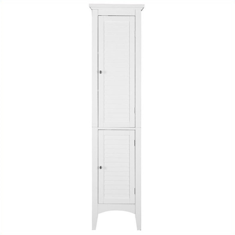 Elegant Home Fashions Delaney 1-Door Linen Cabinet, White