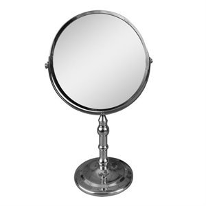 Elegant Home Fashions Freestanding Vintage Makeup Mirror in Chrome