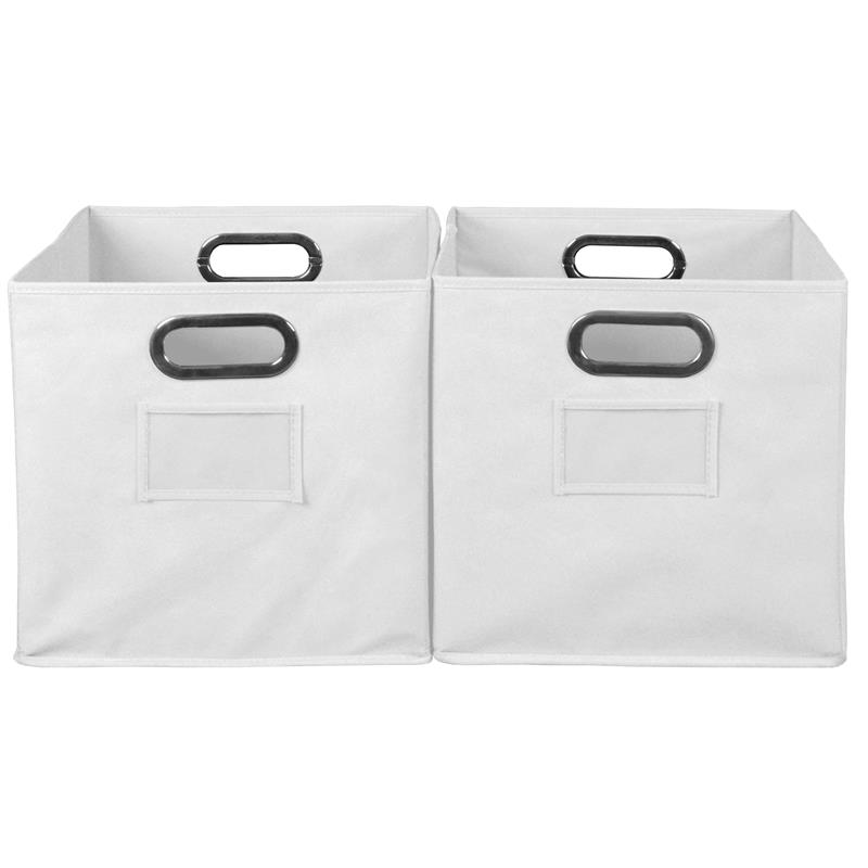 NICHE Cubo Foldable Fabric Storage Bins, Black, Set of 12