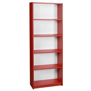 niche lux 5 shelf bookcase - red