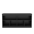 Manhattan Comfort Viennese 6-Shelf Wood Buffet Table in Matte Black