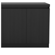 Manhattan Comfort Viennese 6-Shelf Wood Buffet Table in Matte Black
