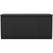 Manhattan Comfort Viennese 6-Shelf Wood Buffet Table in Matte Black