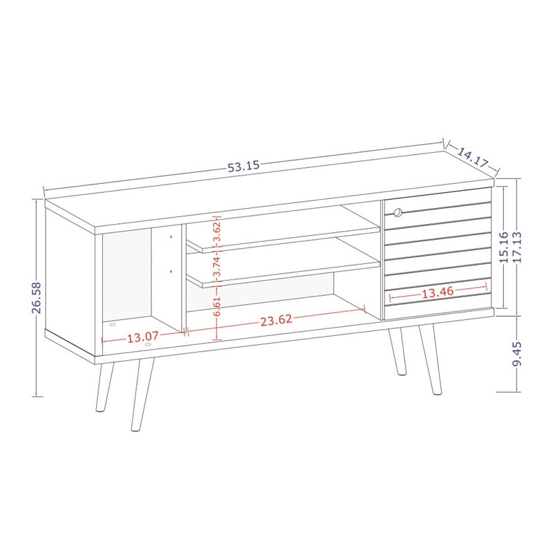 Manhattan Comfort Liberty Solid Wood TV Stand for TVs up to 50