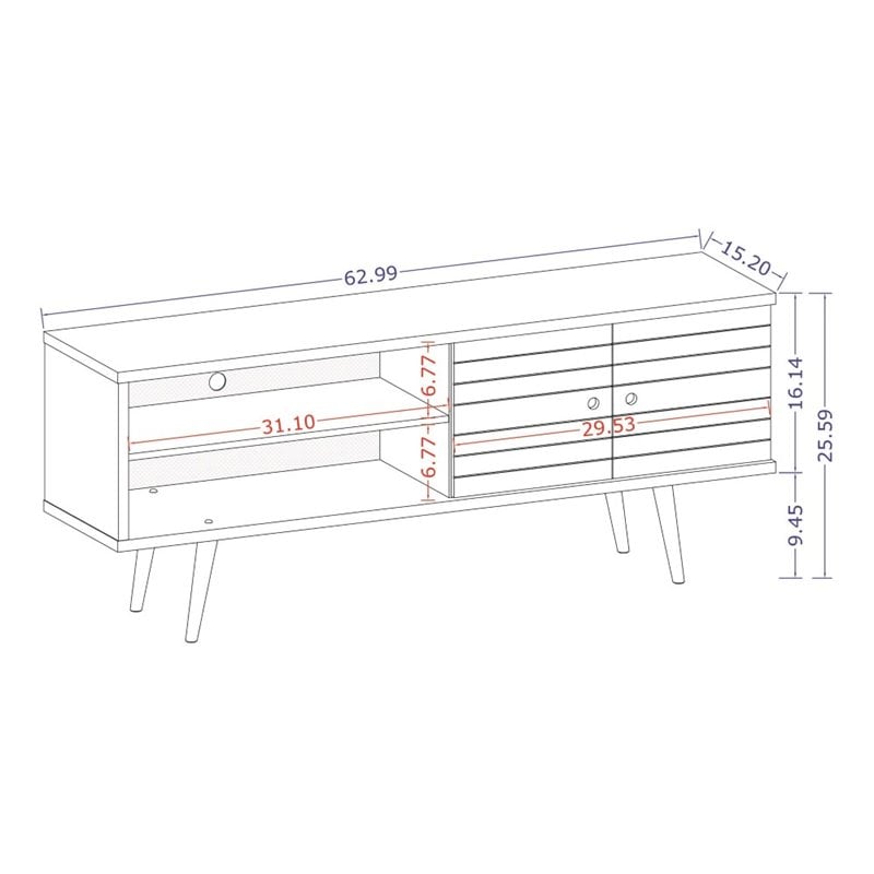 Manhattan Comfort Liberty Wood TV Stand for TVs up to 60