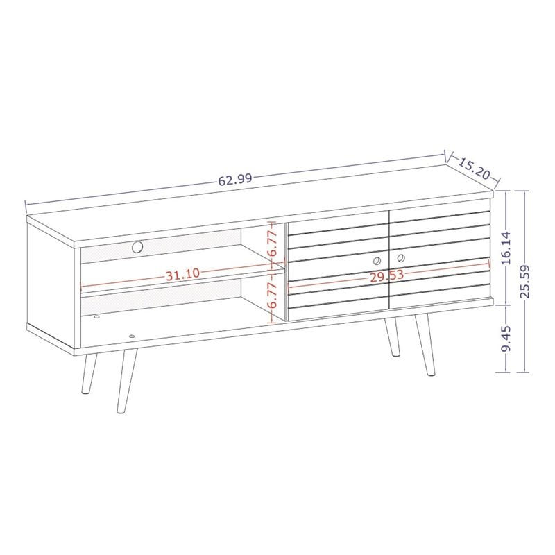 Manhattan Comfort Liberty Wood TV Stand for TVs up to 60