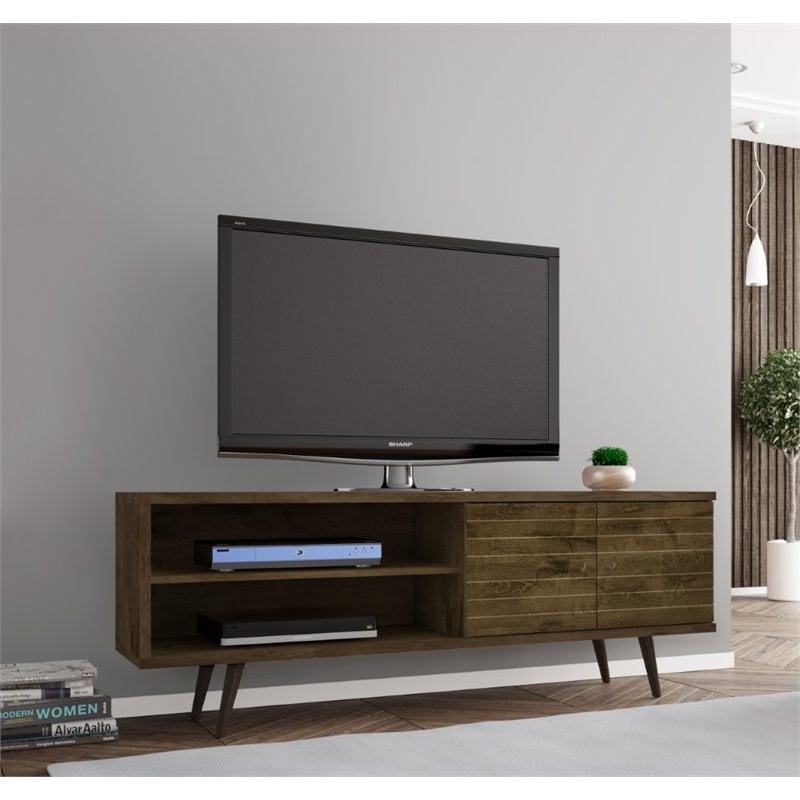 Manhattan Comfort Liberty Solid Wood TV Stand for TVs up to 60