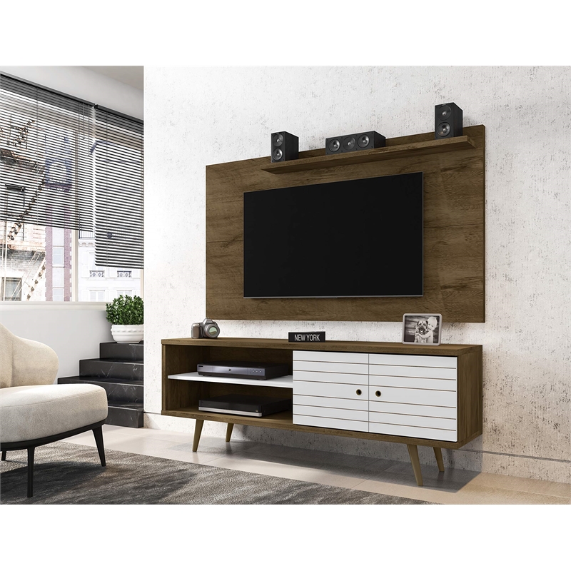 Manhattan Comfort Liberty Wood TV Stand for TVs up to 60