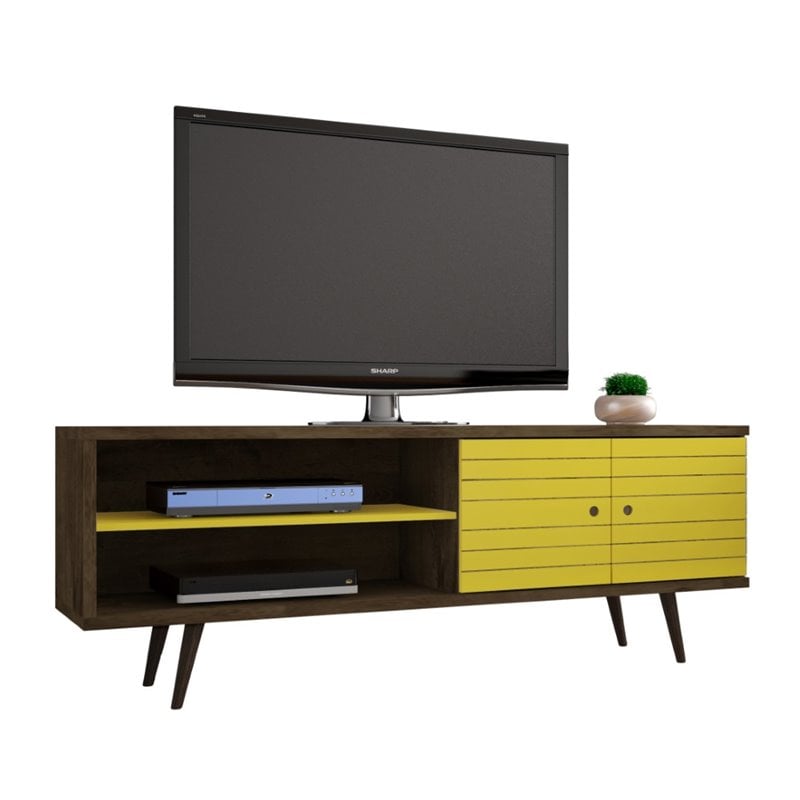 Manhattan Comfort Liberty Solid Wood TV Stand for TVs up to 60