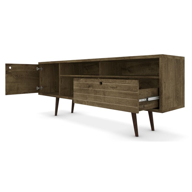 Manhattan Comfort Liberty Modern 70 Tv Stand In Rustic Brown