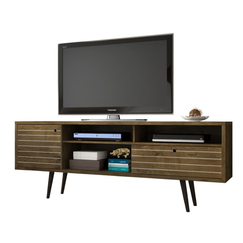Manhattan Comfort Liberty Modern 70 Tv Stand In Rustic Brown