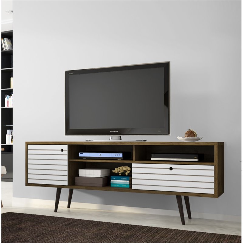 Manhattan Comfort Liberty Wood TV Stand for TVs up to 65