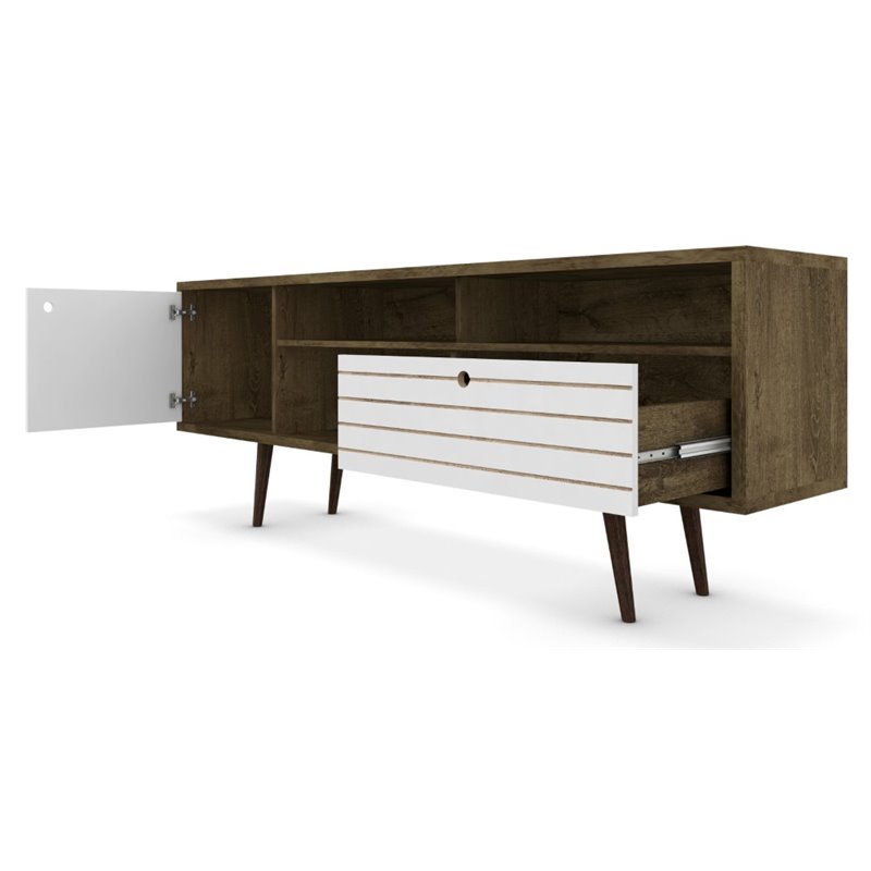 Manhattan Comfort Liberty Wood TV Stand for TVs up to 65