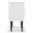 Manhattan Comfort Liberty 1-Drawer Solid Wood End Table in White/Rustic Brown