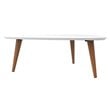 Manhattan Comfort Utopia Triangle Wood Coffee Table in White Gloss