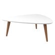 Manhattan Comfort Utopia Triangle Wood Coffee Table in White Gloss