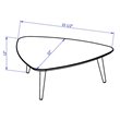 Manhattan Comfort Utopia Triangle Wood Coffee Table in Off White