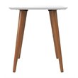 Manhattan Comfort Utopia Square Wood End Table in White Gloss