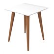Manhattan Comfort Utopia Square Wood End Table in White Gloss