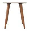 Manhattan Comfort Utopia Square Solid Wood End Table in Off White