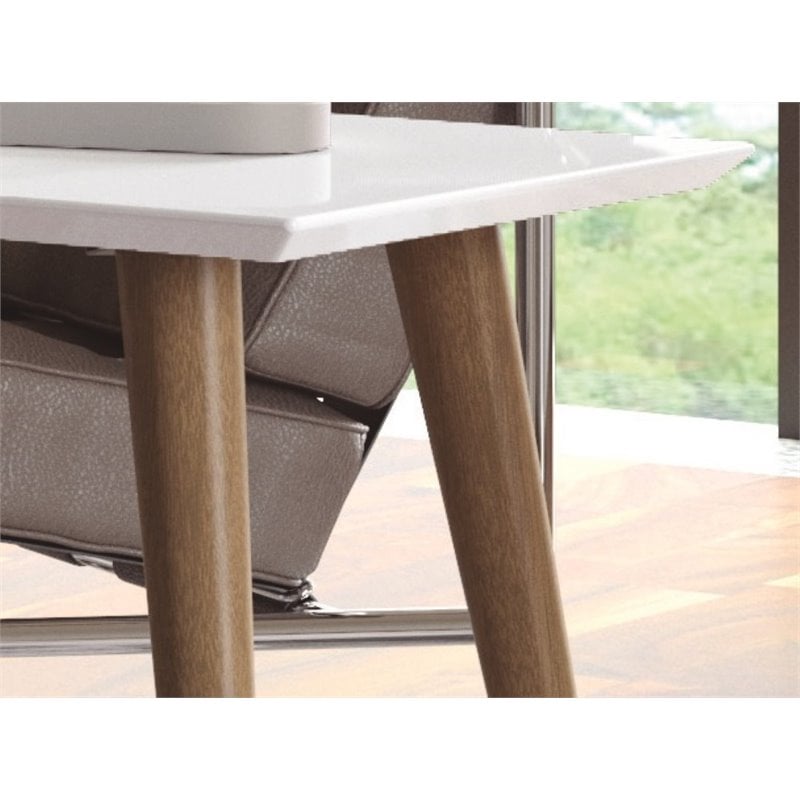 Manhattan Comfort Utopia Engineered Wood Coffee Table in White Gloss