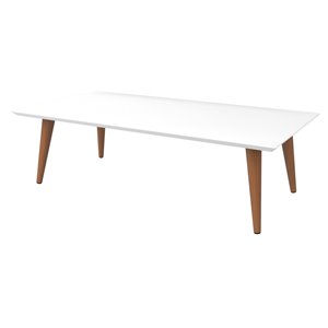 Manhattan Comfort Utopia Engineered Wood Coffee Table in White Gloss