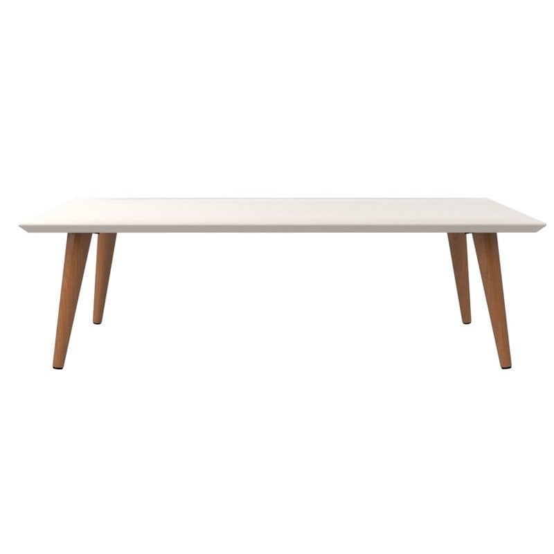 Manhattan Comfort Utopia Engineered Wood Coffee Table in Off White