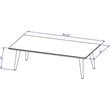 Manhattan Comfort Utopia Engineered Wood Coffee Table in Off White