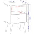 Manhattan Comfort Liberty 1-Drawer Wood Nightstand 1.0 in Rustic Brown