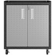 Manhattan Comfort Fortress 2-Door Metal Mobile Garage Cabinet in Gray