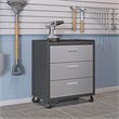 Manhattan Comfort Fortress 3-Drawer Metal Mobile Garage Cabinet in Gray