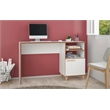 Manhattan Comfort Minetta Mid-Century Wood Writing Desk in White