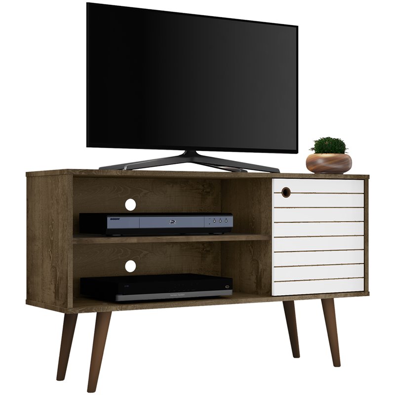 Manhattan Comfort Liberty 43" TV Stand in Rustic Brown and ...