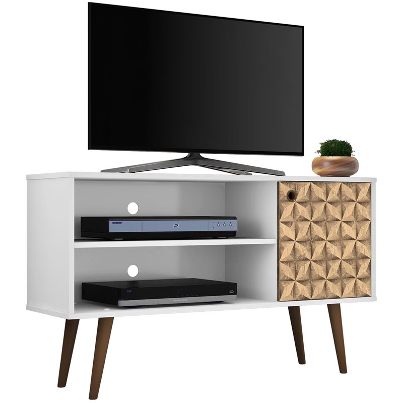 Manhattan Comfort Liberty Wood TV Stand for TVs up to 46
