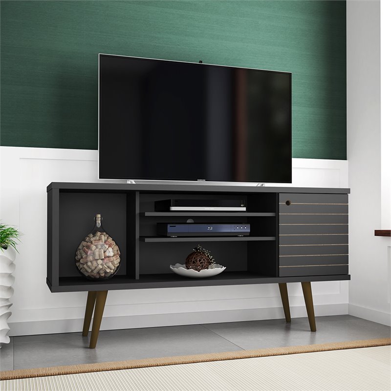 Manhattan Comfort Liberty Mid-Century Wood TV Stand for TVs up to 50