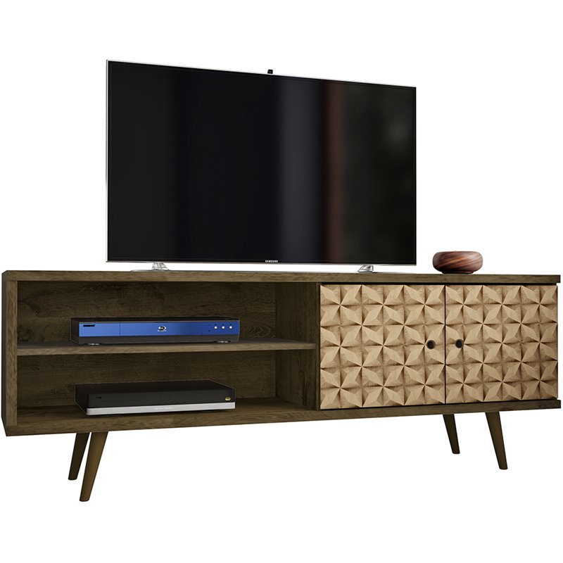 Manhattan Comfort Liberty Solid Wood TV Stand for TVs up to 60