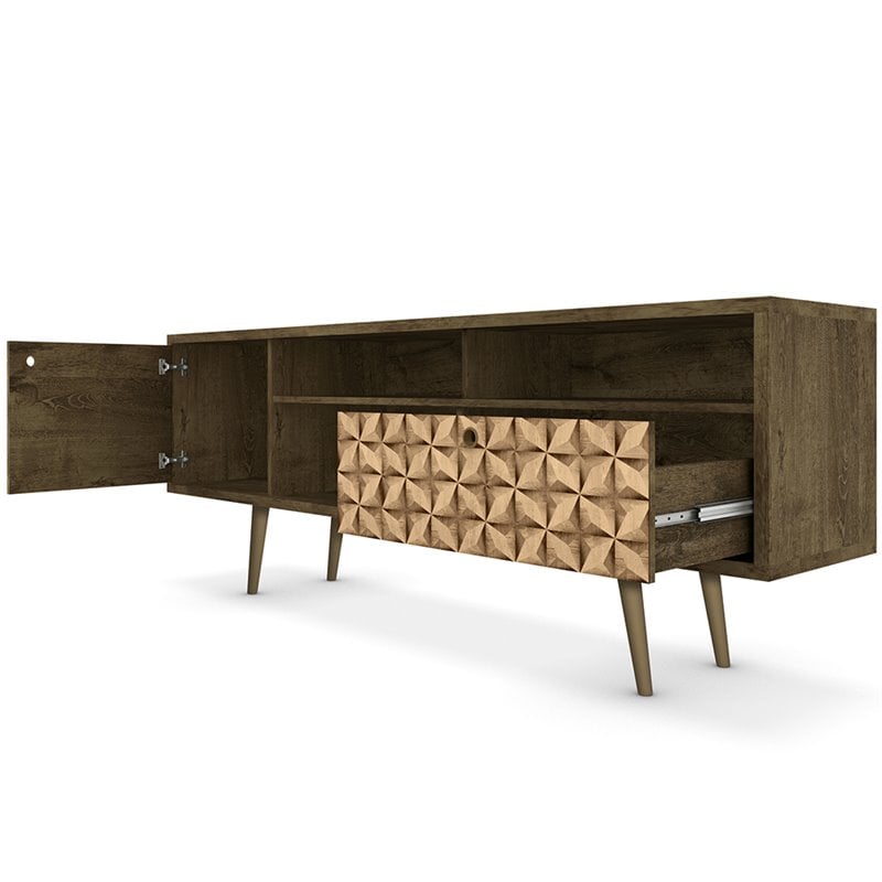 Manhattan Comfort Liberty Solid Wood TV Stand for TVs up to 65