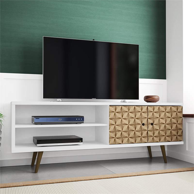Manhattan Comfort Liberty Wood TV Stand for TVs up to 60