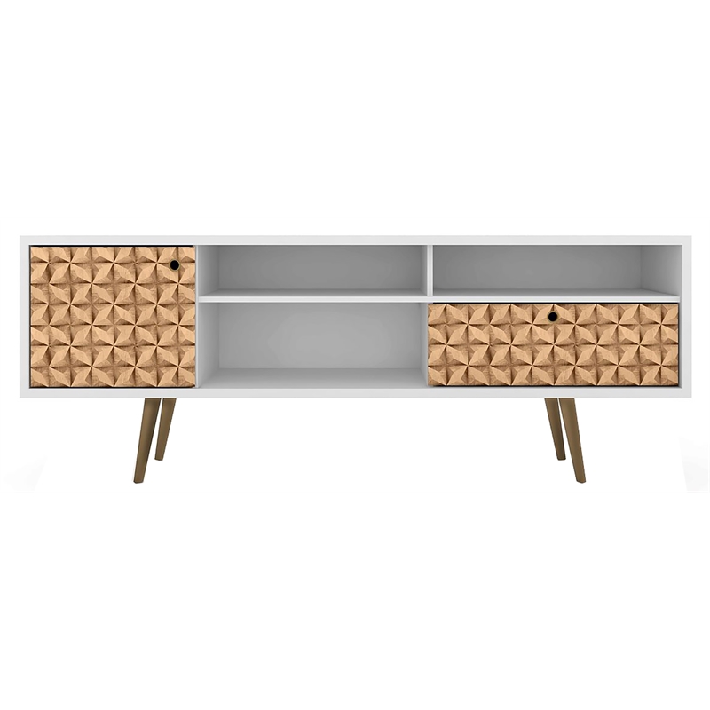 Manhattan Comfort Liberty Wood TV Stand for TVs up to 65