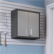Manhattan Comfort Fortress 2-Door Metal Floating Garage Cabinet in Gray