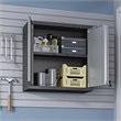 Manhattan Comfort Fortress 2-Door Metal Floating Garage Cabinet in Gray